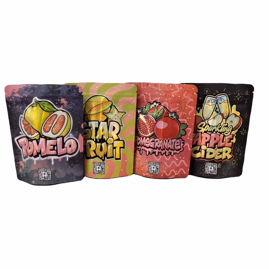 La coutume a imprimé les biscuits comestibles de fleur de preuve de l'odeur 3.5g empaquetant le sac zip-lock résistant d'enfant de poche de Mylar