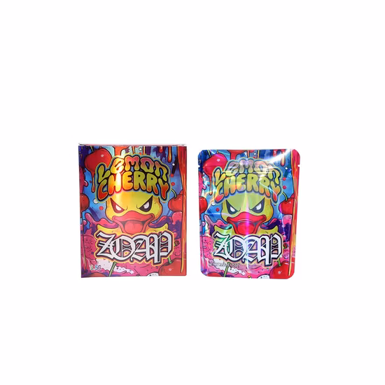 biscuits d'edibles de preuve de l'odeur 3.5g empaquetant le sac zip-lock résistant d'enfant de poche de Mylar